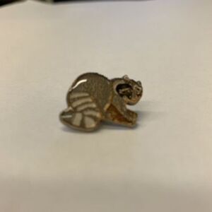 Vintage Raccoon Enamel Lapel Pin